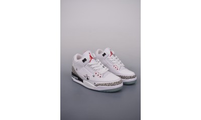 (Free Shipping)Jordan 3 Retro Free Throw Line White Cement 923096-101