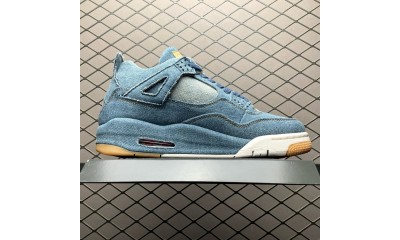 (Free Shipping)Jordan 4 Retro Levi's Denim (Tag with Levi's Logo) AO2571-401