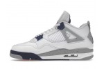 (Free Shipping)Jordan 4 Retro White Midnight Navy DH6927-140