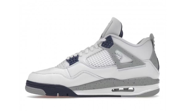 (Free Shipping)Jordan 4 Retro White Midnight Navy DH6927-140