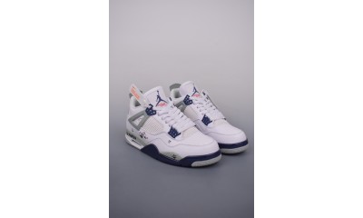 (Free Shipping)Jordan 4 Retro White Midnight Navy DH6927-140