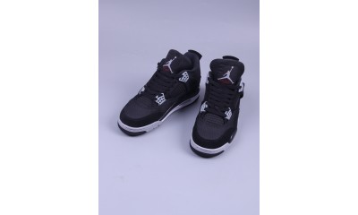 (Free Shipping)Air Jordan 4 Black Canvas DH7138-006