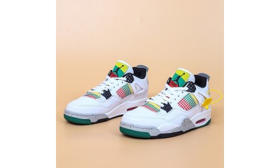 (Free Shipping)Jordan 4 Retro Lucid Green Rasta (W) AQ9129-100