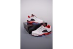 (Free Shipping)Jordan 5 Retro Low Fire Red 819171-101