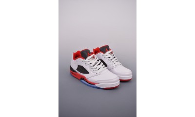 (Free Shipping)Jordan 5 Retro Low Fire Red 819171-101