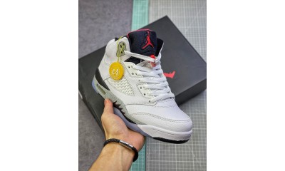 (Free Shipping)Jordan 5 Retro White Cement 136027-104