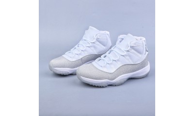 (Free Shipping)Jordan 11 Retro White Metallic Silver (W) AR0715-100