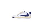 (Free Shipping)Travis Scott x Nike Air Jordan 1 Low Sail White Royal Blue DM9868-218