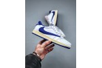 (Free Shipping)Travis Scott x Nike Air Jordan 1 Low Sail White Royal Blue DM9868-218