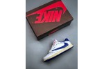 (Free Shipping)Travis Scott x Nike Air Jordan 1 Low Sail White Royal Blue DM9868-218