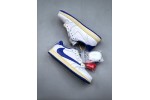 (Free Shipping)Travis Scott x Nike Air Jordan 1 Low Sail White Royal Blue DM9868-218