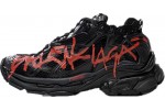 (Free Shipping)Balenciaga Runner Black And Red Characters, 677402 W3RB1 0102