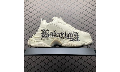 (Free Shipping)Balenciaga Triple S DIY Metal White Red 536737W2FAY9016