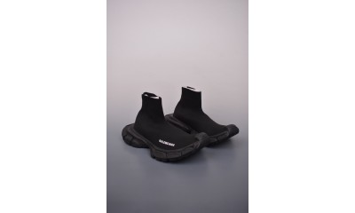 (Free Shipping)Balenciaga 3XL Sock Sneakers 'Black Recycled Knit' 