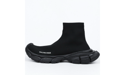 (Free Shipping)Balenciaga 3XL Sock Sneakers 'Black Recycled Knit' 