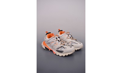 (Free Shipping)BALENCIAGA TRACK TRAINER 'WHITE ORANGE' 542436W1GB19059