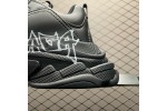 (Free Shipping)Balenciaga Triple S DIY Metal Artwork Black 536737W2FAY1090