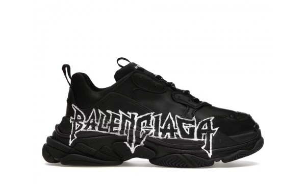 (Free Shipping)Balenciaga Triple S DIY Metal Artwork Black 536737W2FAY1090