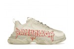 (Free Shipping)Balenciaga Triple S DIY Metal White Red 536737W2FAY9016