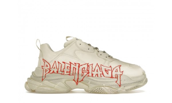 (Free Shipping)Balenciaga Triple S DIY Metal White Red 536737W2FAY9016