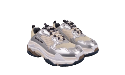 (Free Shipping)Balenciaga Triple S Sneake grey silver