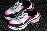 (Free Shipping)(WMNS) Balenciaga Triple S Mules 'White Pink and Black Double Foam and Mesh' 755686W3SM15671