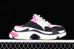 (Free Shipping)(WMNS) Balenciaga Triple S Mules 'White Pink and Black Double Foam and Mesh' 755686W3SM15671