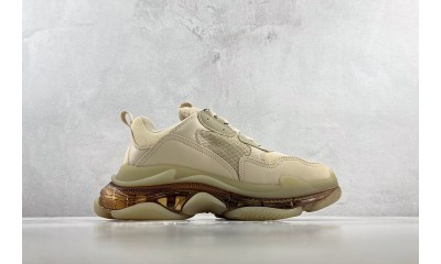 (Free Shipping)Balenciaga Triple S Clear Sole Beige 544351W2GA19002