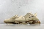 (Free Shipping)Balenciaga Triple S Clear Sole Beige 544351W2GA19002