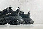 (Free Shipping)Balenciaga Triple S Clear Sole Black 524036W09O11000