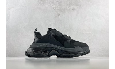 (Free Shipping)Balenciaga Triple S Clear Sole Black 524036W09O11000