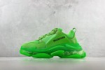 (Free Shipping)Balenciaga Triple S Clear Sole Fluo Green 541624W2GR13801