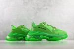 (Free Shipping)Balenciaga Triple S Clear Sole Fluo Green 541624W2GR13801