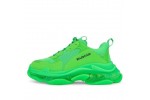 (Free Shipping)Balenciaga Triple S Clear Sole Fluo Green 541624W2GR13801