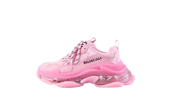 (Free Shipping)Balenciaga Triple S Clear Sole Pink (Women's) 544351W2GA15760