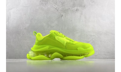 (Free Shipping)Balenciaga Triple S Clear Sole Fluo Yellow 541624W2FF17320