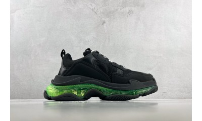 (Free Shipping)Balenciaga Triple S Black Yellow Fluo 541624W09ON1047