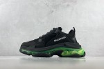 (Free Shipping)Balenciaga Triple S Black Yellow Fluo 541624W09ON1047