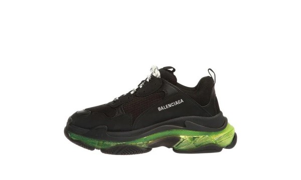 (Free Shipping)Balenciaga Triple S Black Yellow Fluo 541624W09ON1047