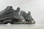 (Free Shipping)Balenciaga Triple S Clear Sole Dark Grey 541624W2GA11801