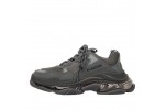 (Free Shipping)Balenciaga Triple S Clear Sole Dark Grey 541624W2GA11801