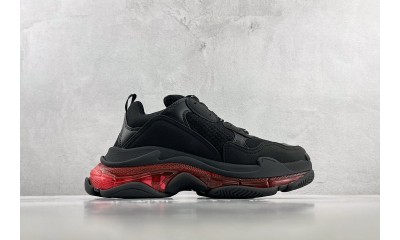 (Free Shipping)Balenciaga Triple S Sneaker 'Clear Sole - Black Pink Neon' 541624W2FR11053