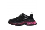 (Free Shipping)Balenciaga Triple S Sneaker 'Clear Sole - Black Pink Neon' 541624W2FR11053