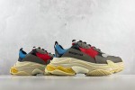 (Free Shipping)Balenciaga Triple S Grey Red Blue (2018 Reissue) 554105W09O24365