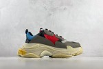 (Free Shipping)Balenciaga Triple S Grey Red Blue (2018 Reissue) 554105W09O24365