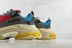 (Free Shipping)Balenciaga Triple S Grey Red Blue (2018 Reissue) 554105W09O24365