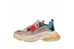 (Free Shipping)Balenciaga Triple S Grey Red Blue (2018 Reissue) 554105W09O24365