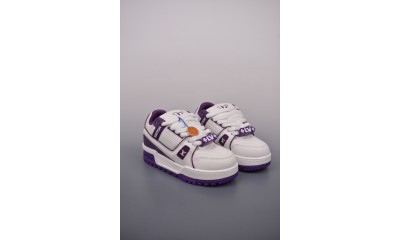 (Free Shipping)Louis Vuitton Trainer Maxi Purple White