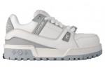 (Free Shipping)Louis Vuitton Trainer Maxi White Grey