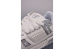 (Free Shipping)Louis Vuitton Trainer Maxi White Grey